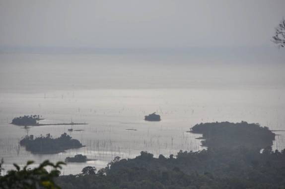 A represa de Brokopondo, ao lado da Reserva Natural de Brownsberg, no Suriname